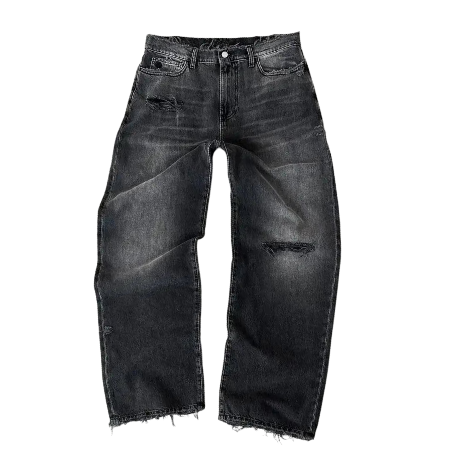 Light Blue Loose Washed Jeans