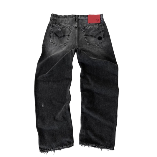 Black Loose Washed Jeans