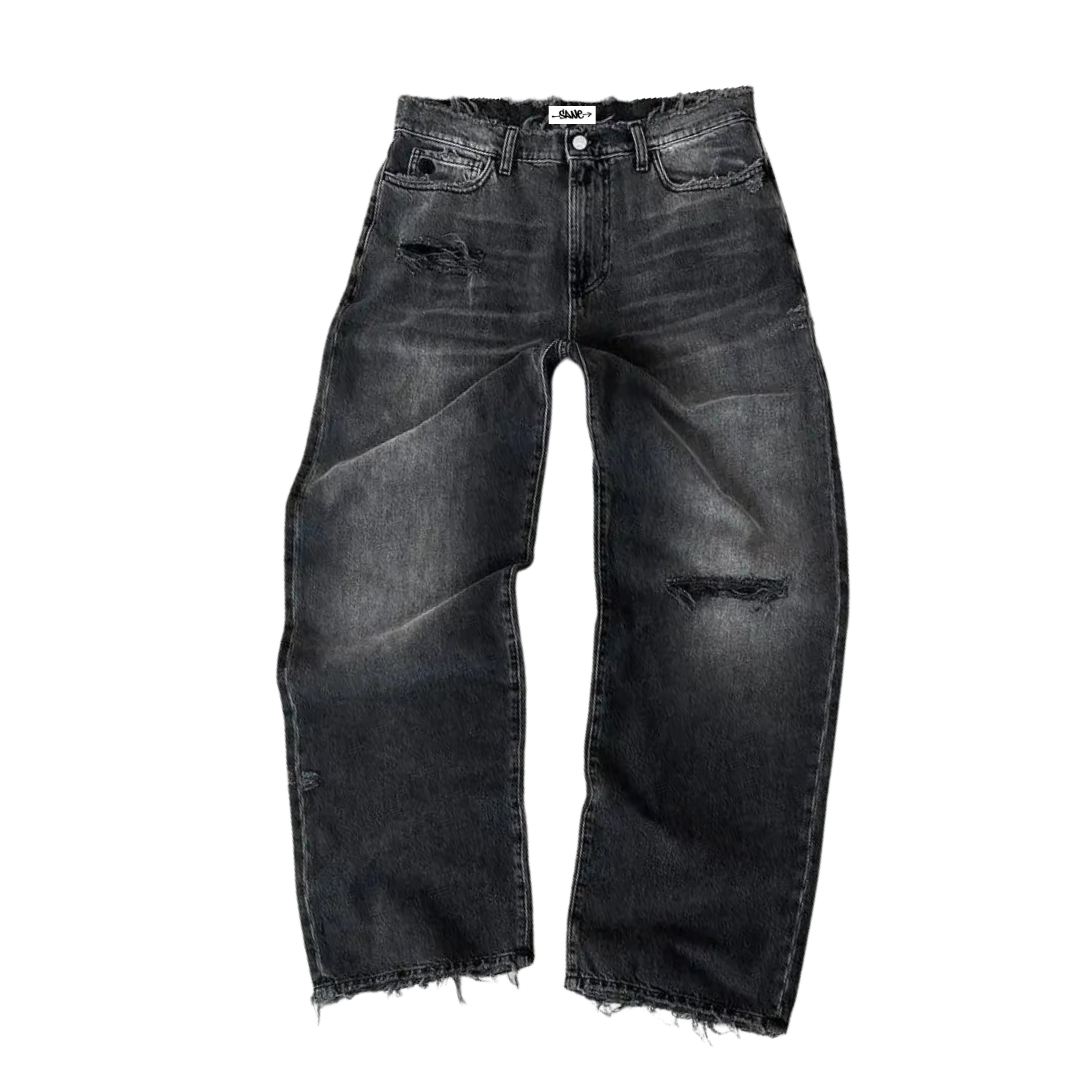 SANE - Black Washed Baggy Jeans