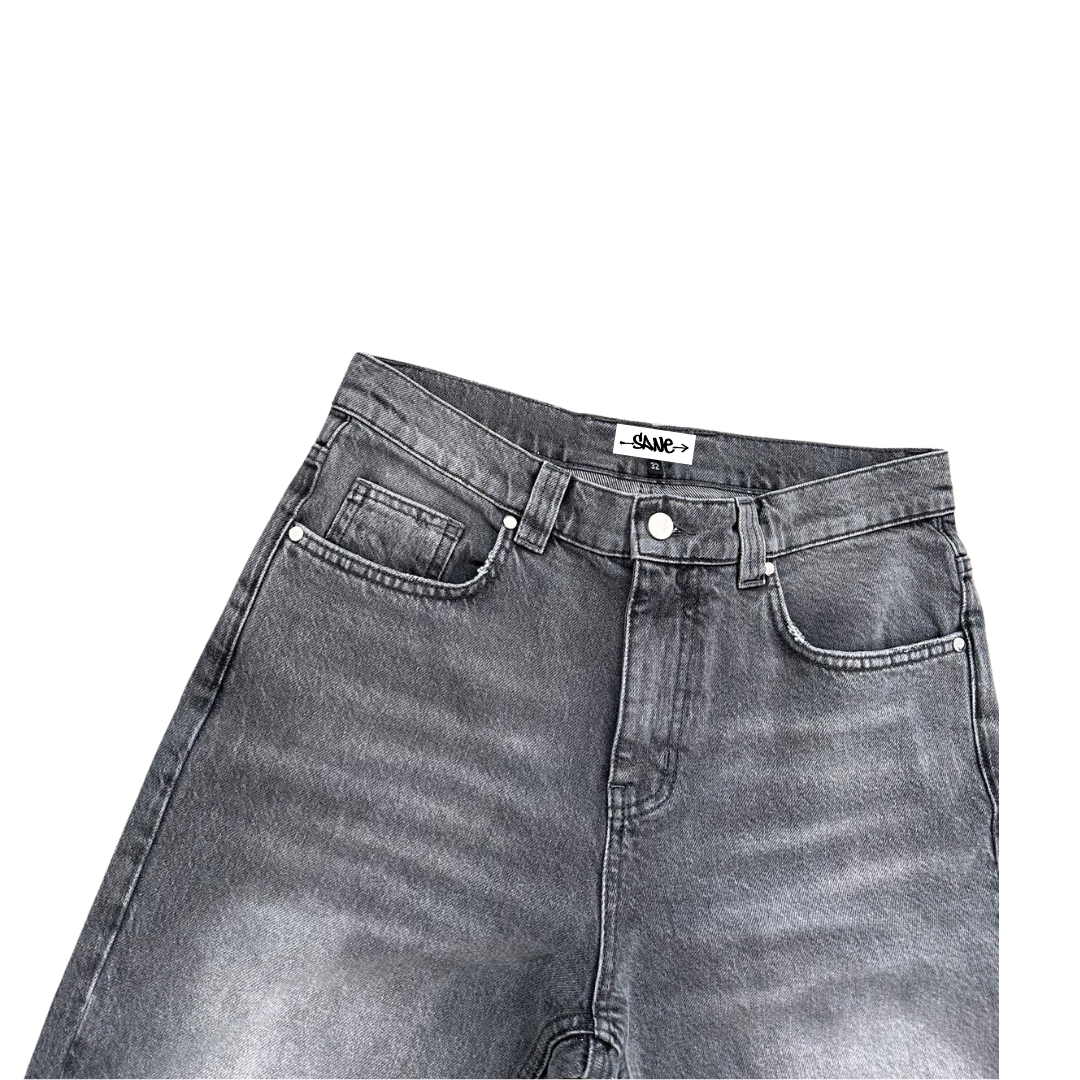 SANE - Dark Grey Washed Jeans