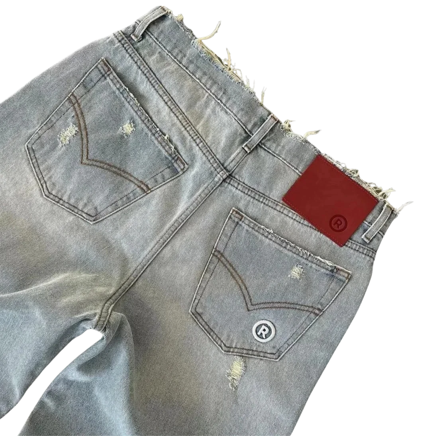 Light Blue Loose Washed Jeans