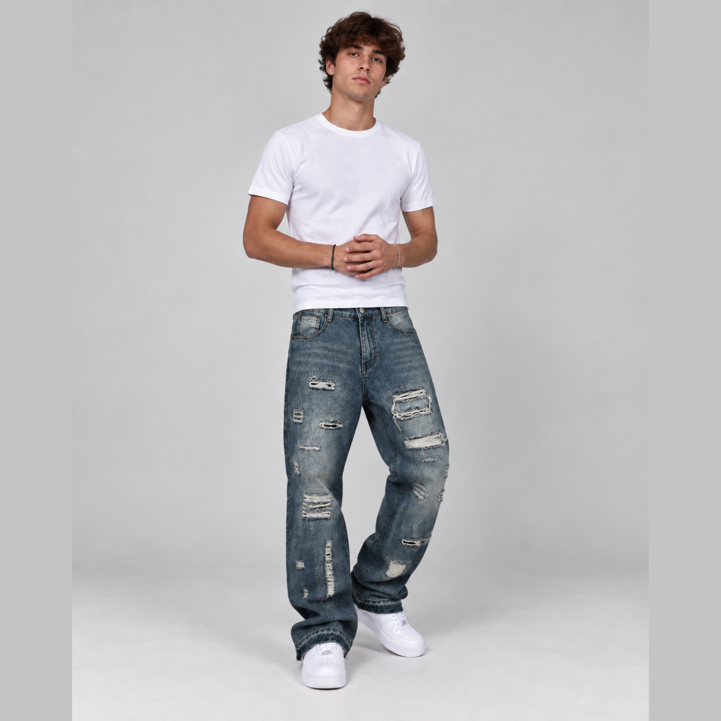Frayed Flared Jeans