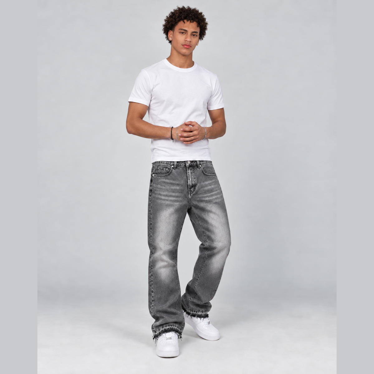 Faced Flared Jeans